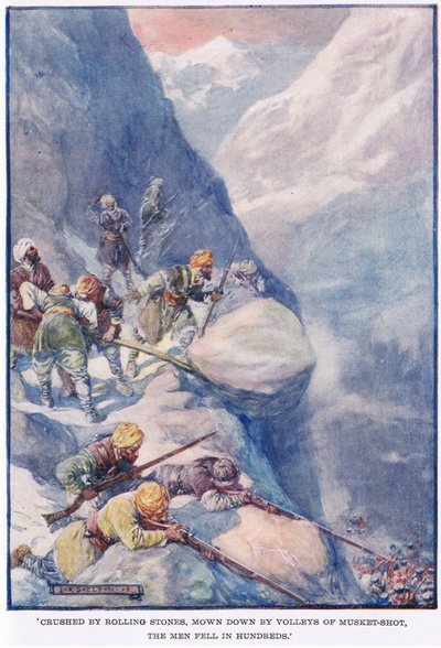 A gördülő kövek összezúzták, muskétalövések lekaszálták, a férfiak százával estek el alkotó: Joseph Ratcliffe Skelton