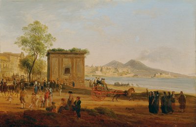 A Nápolyi-öböl a népszerű élet jeleneteivel alkotó: Joseph Rebell