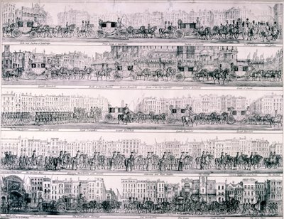 Viktória királynő fejlődése Londonon keresztül, 1837 alkotó: Joseph Robins