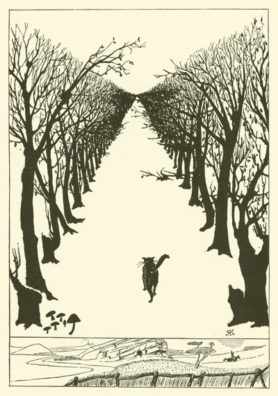 A macska, aki egyedül sétált (metszet) alkotó: Joseph Rudyard (after) Kipling