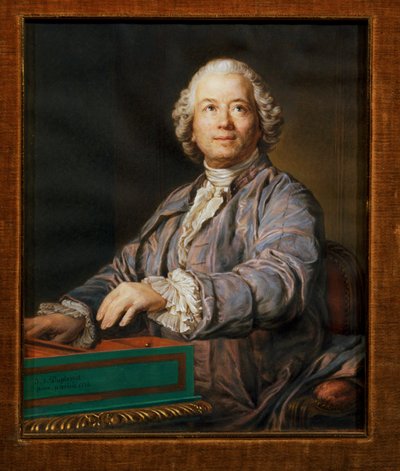 Christoph Willibald Gluck zeneszerző a spinétnél (gouache pergamenre) alkotó: Joseph Siffred Duplessis