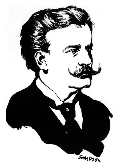 Moriz Rosenthal lengyel-amerikai zongoraművész, 1912. alkotó: Joseph Simpson