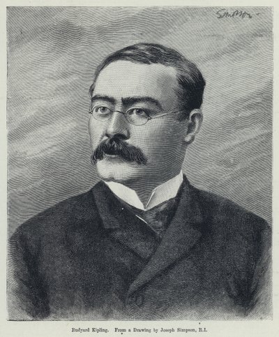 Rudyard Kipling (litho) alkotó: Joseph Simpson
