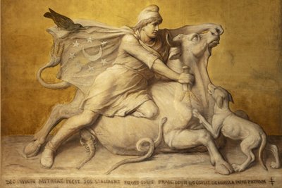 A legyőzhetetlen isten Mitra, 19. század vége – 20. század eleje (festmény) alkotó: Joseph Stallaert