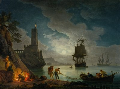 Kikötő a Holdfényben alkotó: Claude Joseph Vernet