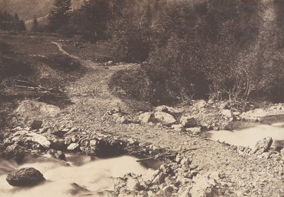 Palahíd a párizsi vízeséstől visszafelé, Luchon, 1853. alkotó: Joseph Vigier