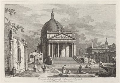 A S. Simone Apostolo templom tájékoztatója alkotó: Joseph Wagner after Canaletto