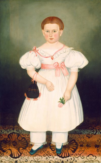 Lány Retikül és Rózsa, c. 1840. alkotó: Joseph Whiting Stock