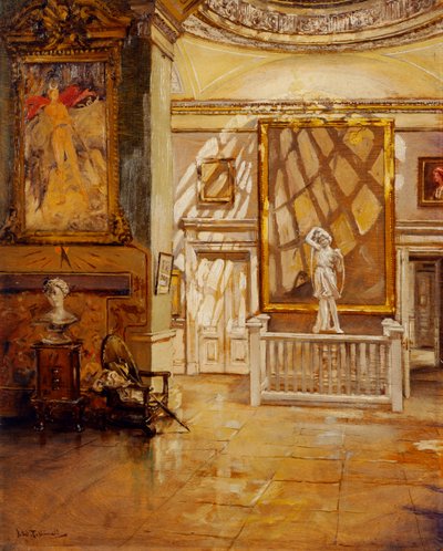 North Ante Room a Green Velvet Roomból, Chiswick House (olaj, vászon) alkotó: Joseph Williams Topham Vinall