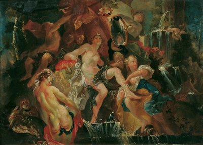 Diana fürdője (fordítva: A Bacchus fiú nevelése) alkotó: Joseph Winterhalder d. J.