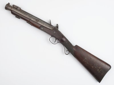 Blunderbuss rugós bajonettel, ír önkénteseknek kiállított, 1815 körül (bunderbuss, flintlock) alkotó: Joseph Wood