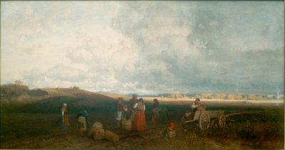 Burgonya betakarítás a Chiemgauban alkotó: Joseph Wopfner