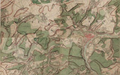 Namur térképe alkotó: Joseph de Ferraris