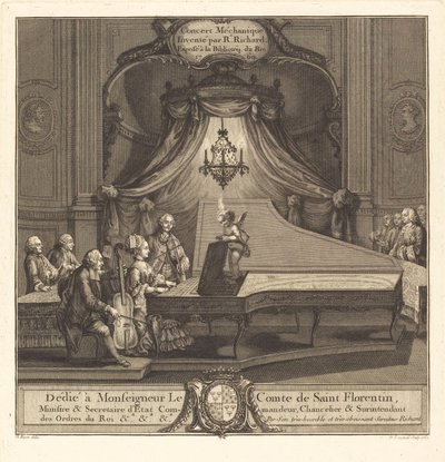 A gépi koncert alkotó: Joseph de Longueil after Charles Eisen