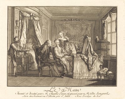 Reggel alkotó: Joseph de Longueil after Charles Eisen