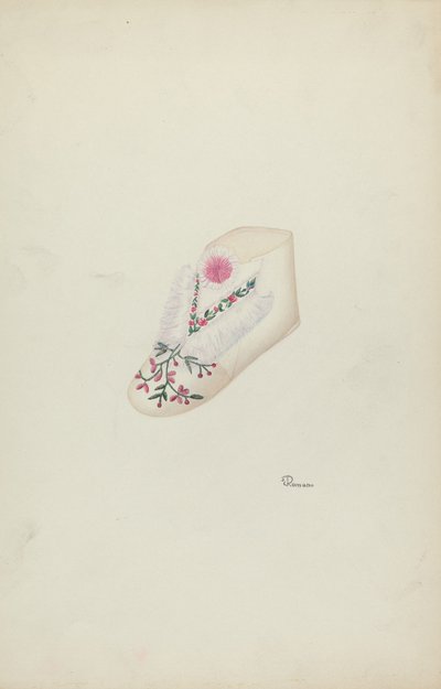 Babacipő, c. 1938. alkotó: Josephine C. Romano