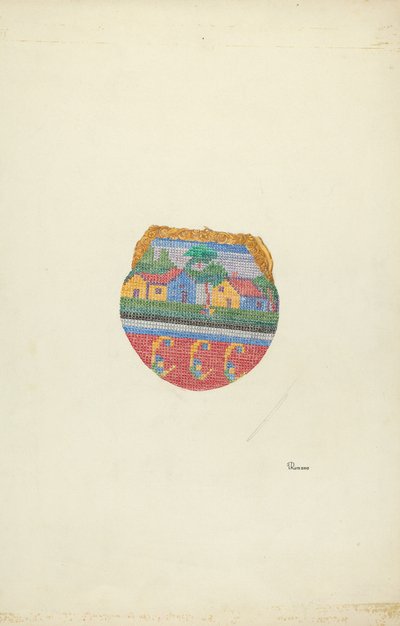 Gyöngyös erszény, c. 1937. alkotó: Josephine C. Romano