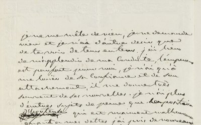 Autogramlevél Eugene de Beauharnais-nak, Párizs, 1809. január 2. (toll és tinta papíron) alkotó: Josephine de Beauharnais