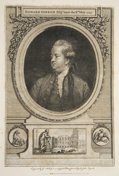 Edward Gibbon, Esq., pub. 1730 (metszet) alkotó: Joshua (after) Reynolds