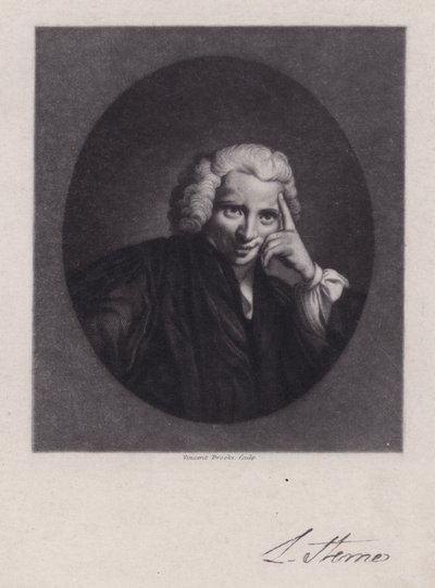 Laurence Sterne ír író és pap, a Tristram Shandy (metszet) szerzője alkotó: Joshua (after) Reynolds