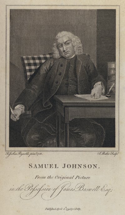 Samuel Johnson angol író és lexikográfus (metszet) alkotó: Joshua (after) Reynolds