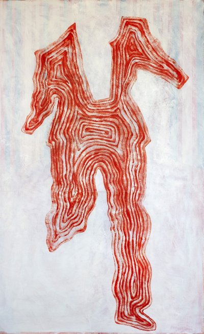 Piros kontúros ábra alkotó: Joshua Hoskins