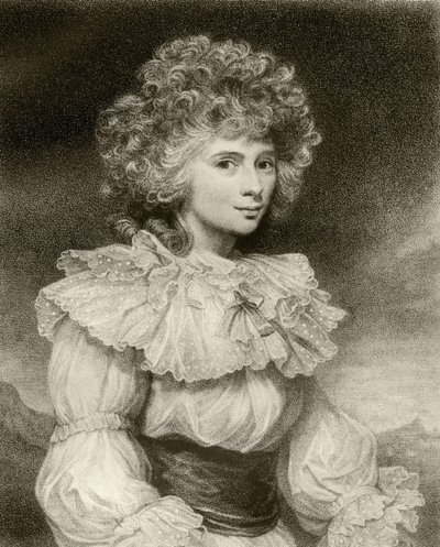 Elizabeth Cavendish, Devonshire hercegnője, vésette F. Bartolozzi, Alfred Whitman „The Print-Collector