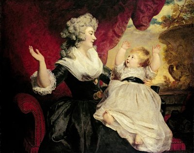Georgiana, Devonshire hercegnője kislányával, Lady Georgiana Cavendish-sel (olaj, vászon) alkotó: Joshua Reynolds