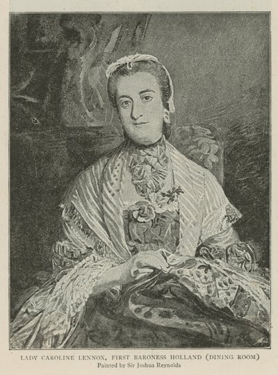 Lady Caroline Lennox, Hollandia első bárónője alkotó: Joshua Reynolds