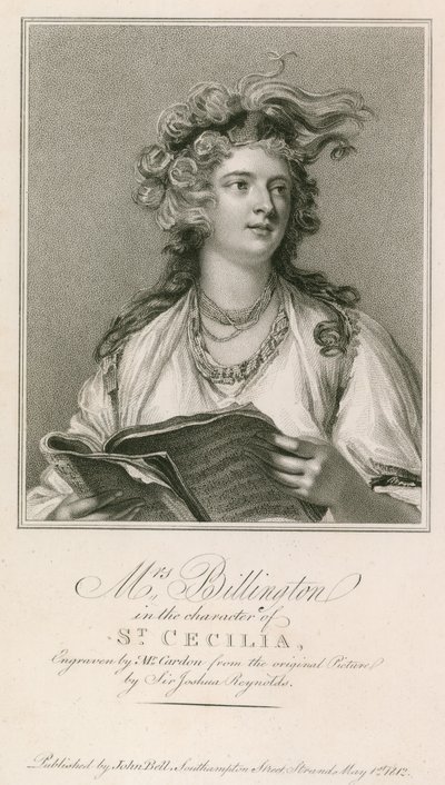 Mrs Billington a Szent Cecília szerepében alkotó: Joshua Reynolds