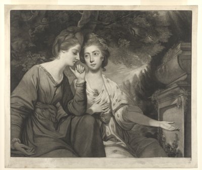 Mrs. Harriet Bouverie és Mrs. Frances Ann Crewe, metszett Giuseppe Marchi, 1770 alkotó: Joshua Reynolds
