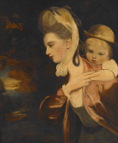 Háton cipelve (Payne Gallaway asszony és gyermeke) (másolat) alkotó: Joshua Reynolds