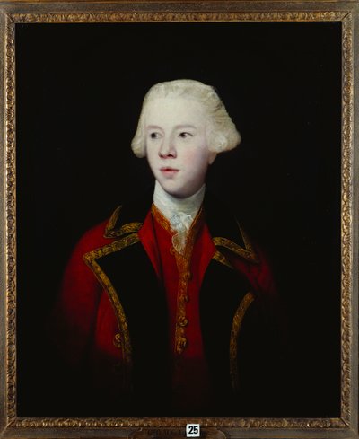 George Augustus, Howe 3. vikomt félhosszú portréja, aki az 1. gárda egyenruháját viseli alkotó: Joshua Reynolds