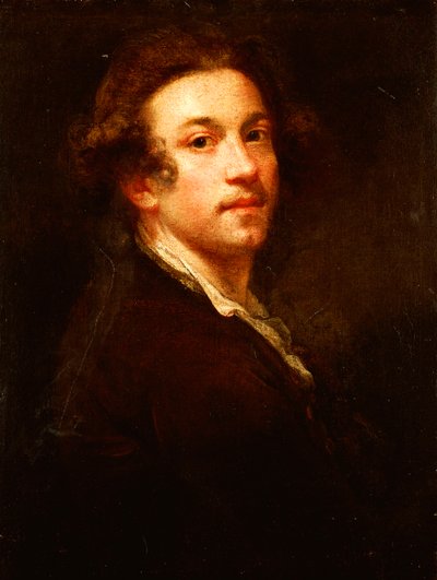 Önarckép, félhosszú, válla fölött néz, barna kabátban és fehér ingben, 1750-52 körül alkotó: Joshua Reynolds