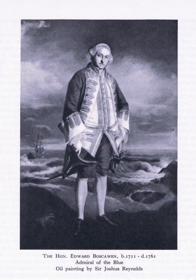 A Hon Edward Boscawen a British Adventure-ből, a Collins kiadásában, 1947 alkotó: Joshua Reynolds