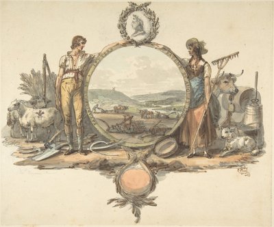 Tervezés előlaphoz, kb. 1793. alkotó: Josiah Boydell