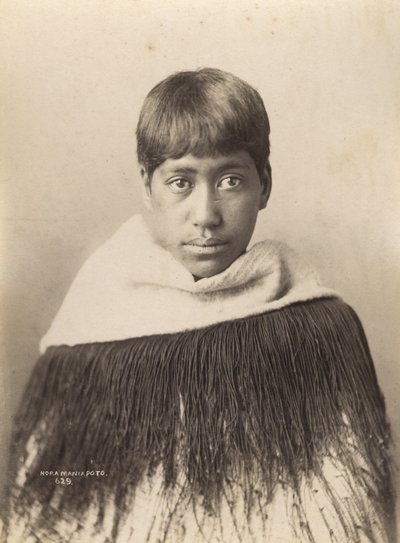Hora Maniapoto, 1890 körül (albumin nyomat) alkotó: Josiah Martin