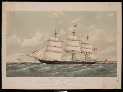 A Wiliam Lindsay of Leith 970 tonnás Clipper Ship..., 1868. február 27, alkotó: Josiah Taylor