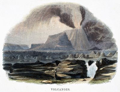 Vulkánok, a természet jelenségeiből, 1849 alkotó: Josiah Wood Whymper
