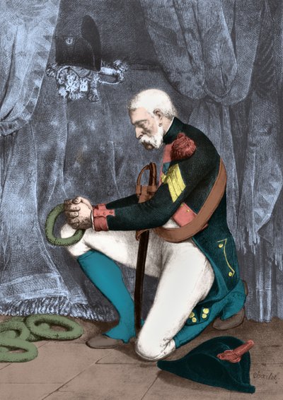 Egy morgó Napóleon sírja előtt alkotó: Josse Photo