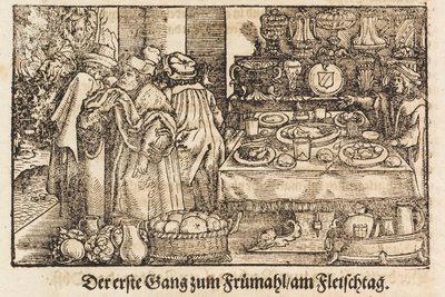 Marx Rumpolt új szakácskönyve. Az első illusztrált német szakácskönyv, 1604. alkotó: Jost Amman