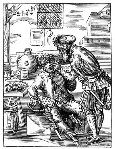 Fogorvos, 16. század 1849. alkotó: Jost Amman