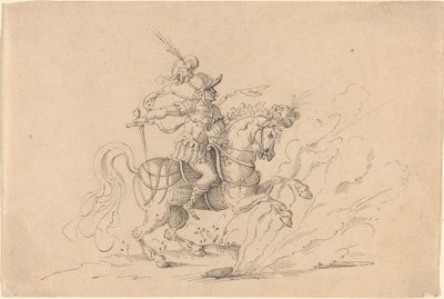 Marcus Curtius feláldozása alkotó: Jost Amman