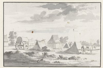 Kilátás a Willem III hadsereg táborára Leuven közelében alkotó: Josua de Grave (circle of)