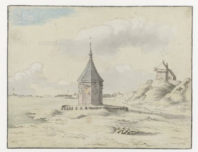 Kilátás a Stadsfonteinre ("városi szökőkút"), Bergen op Zoom alkotó: Josua de Grave (possibly)