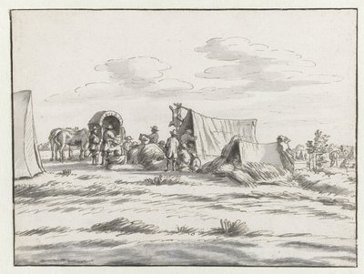 Kilátás a Willem III hadsereg táborára Leuven közelében alkotó: Josua de Grave