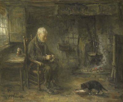 Egy parasztház belseje alkotó: Jozef (1824-1911) Israels