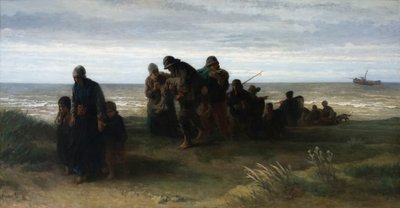 Vízbefúltat cipelő halászok, 1861 körül (olaj, vászon) alkotó: Jozef (1824 1911) Israels