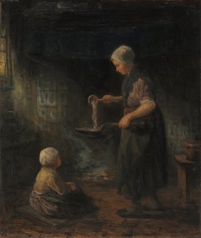 A palacsinta c. 1875 (olaj, szövet) alkotó: Jozef (1824 1911) Israels