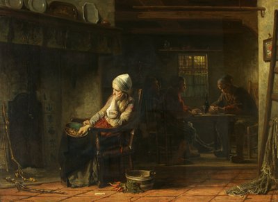 Egy boldogtalan nő, avagy házi fájdalmak, 1859 alkotó: Jozef Israëls